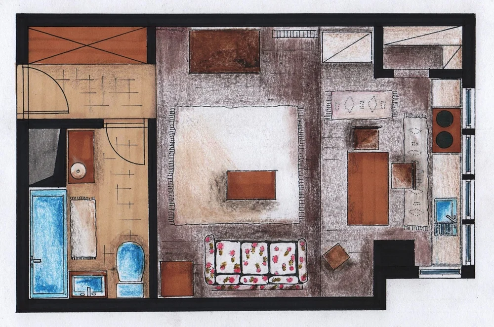 Alaprajz, Duna House-lakás, 2013. október